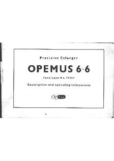 Meopta Opemus 6x6 manual. Camera Instructions.